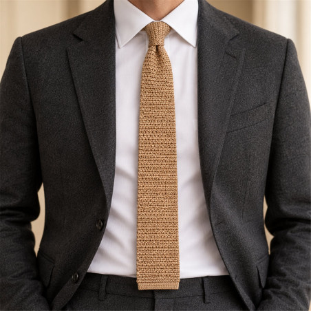 Cravate tricot de soie renardesque