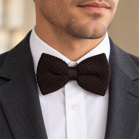 Nœud papillon marron glacé