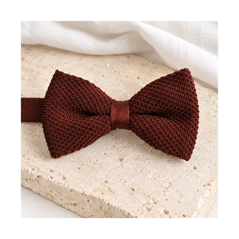 Nœud papillon marron loup