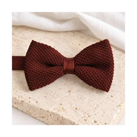 Nœud papillon marron loup