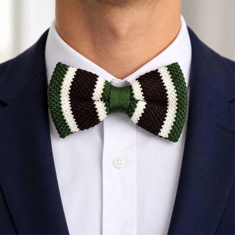 Nœud papillon rayé