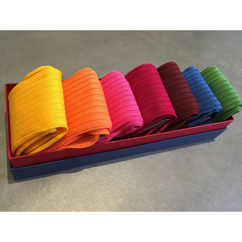 Boutons de manchettes  Semainier 7 paires de chaussettes Fil d'Ecosse unies