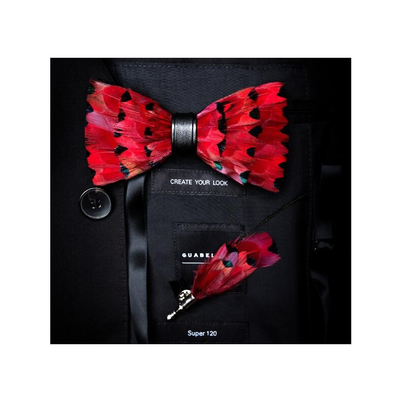 Plume assortie au noeud (attache pin's), vue 9