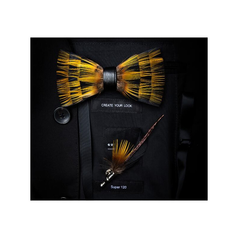 Plume assortie au noeud (attache pin's), vue 11