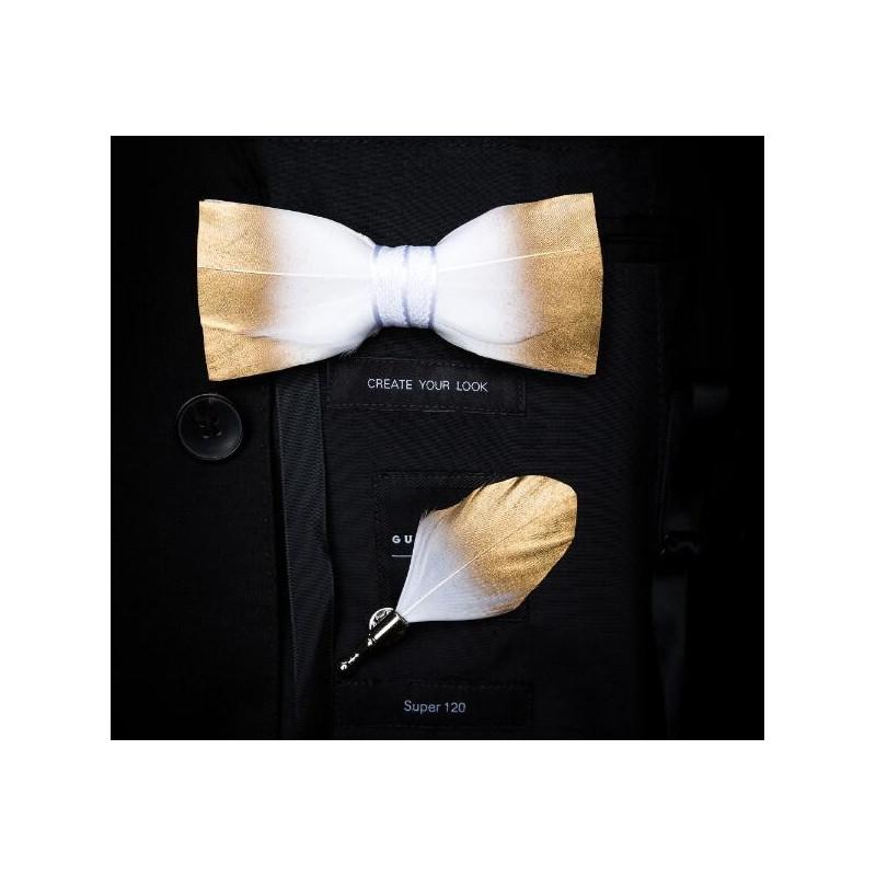 Plume assortie au noeud (attache pin's), vue 22