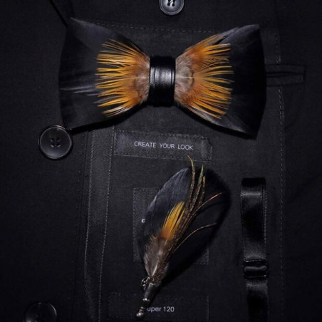 Plume assortie au noeud (attache pin's), vue 29